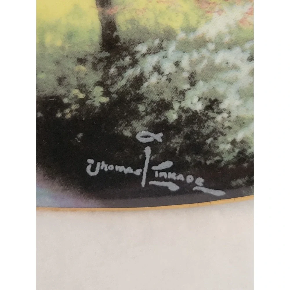 Thomas Kinkade Collector Plate Bradford Exch. For With‎ Thee Heaven 8in Cottage - Picture 9 of 11